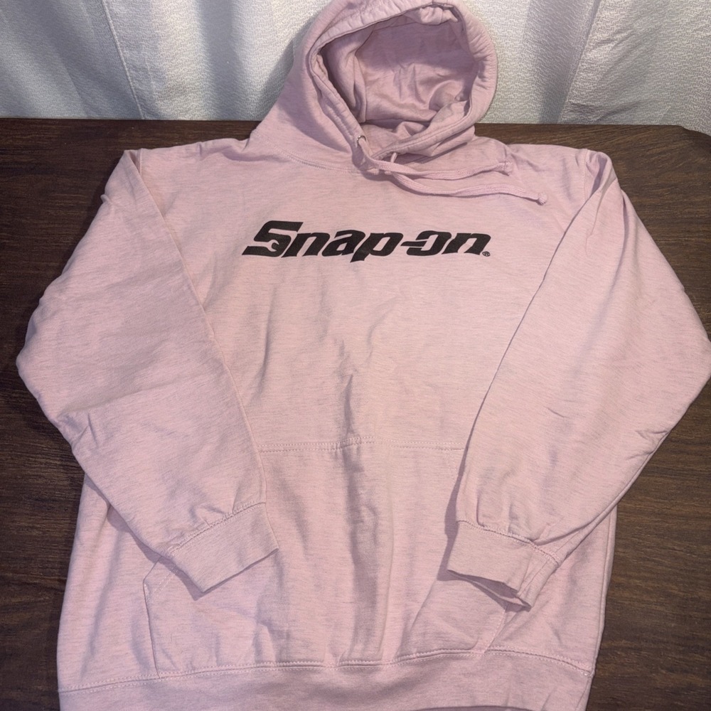 Snap On Tools Pink Hoodie Sweatshirt Fleece Long Sleeve